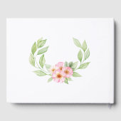 Wasserfarbe Bunny Floral Girl Babydusche Gästebuch (Rückseite)