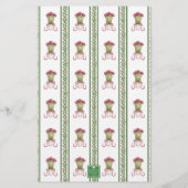 Wasserfarbe Burgund Amaryllis Personalisiert Briefpapier (Rückseite)