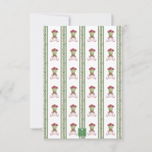 Wasserfarbe Burgund Amaryllis Personalisiert Dankeskarte (Rückseite)