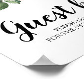 Wasserfarbe Burgund Blush Pink & Red Floral Poster (Ecke)