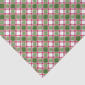 Wasserfarbe Burgund & Grüne Weihnachten Kariert Seidenpapier (Ausschnitt)