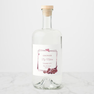 Wasserfarbe Burgund Wilde Beeren Alkoholflaschenetikett