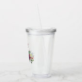 Wasserfarbe Burgundy Navy Blume Kinderdusche Acryltrinkbecher (Links)