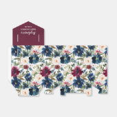 Wasserfarbe Burgundy Navy Blume Kinderdusche Geschenkschachtel (Ungefaltet)