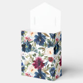 Wasserfarbe Burgundy Navy Blume Kinderdusche Geschenkschachtel (Geöffnet)