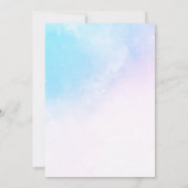 Wasserfarbe Butterflies Balloon Babydusche Einladung (Rückseite)