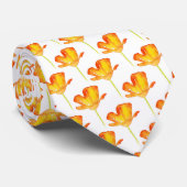 Wasserfarbe CA Mohnmuster Krawatte (Gerollt)