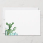 Wasserfarbe Cacti Paare Kinderdusche Einladung (Rückseite)