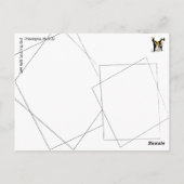 Wasserfarbe Calico Kat Geometrische Formen Postkarte (Rückseite)