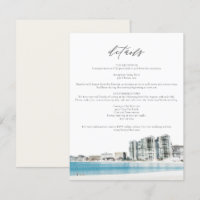 Wasserfarbe Cancun Beach Hochzeitskarte
