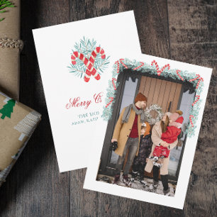 Wasserfarbe Candy Cane Garland Weihnachten