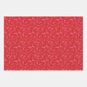 Wasserfarbe Candy Cane Weihnachten Geschenkpapier Set (Vorderseite 3)