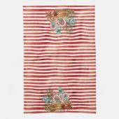 Wasserfarbe Candy Cane Weihnachtsgebäck Geschirrtuch (Vertikal)