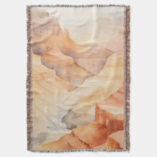 Wasserfarbe Canyon Throw Blanket Decke