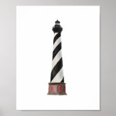Wasserfarbe Cape Hatteras Leuchtturm Schöne Dekora Poster (Vorne)