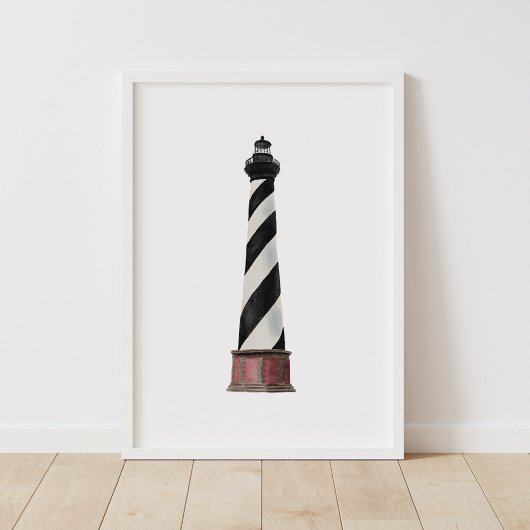 Wasserfarbe Cape Hatteras Leuchtturm Schöne Dekora Poster