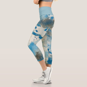 Wasserfarbe Capri Leggings