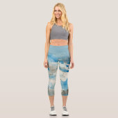 Wasserfarbe Capri Leggings (Vorderseite)