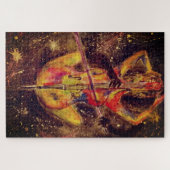 Wasserfarbe - Cello Space Sonata - Lady & Cello Ar Puzzle (Horizontal)