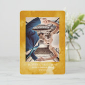 Wasserfarbe Ceylon Gelb Moderne Weihnachtskarte Einladung (Stehend Vorderseite)