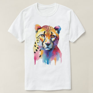 Wasserfarbe Cheetah T-Shirt