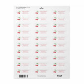 Wasserfarbe Cherry Babydusche Rücksendeadresse (Vorne)
