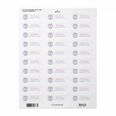 Wasserfarbe Chic Ski Monogramm Wappen (Vorne)