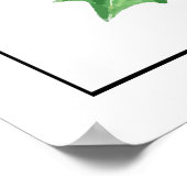 Wasserfarbe Chickadee Bird mit Holly Sprig Poster (Ecke)