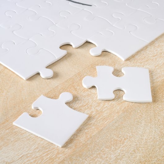 Wasserfarbe Chickadee Niedlicher Weihnachtsbär Puzzle (Seite)