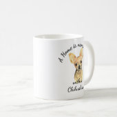 Wasserfarbe Chihuahua Hund Tier Kaffeetasse (VorderseiteRechts)