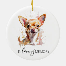 Wasserfarbe Chihuahua Keramik Ornament