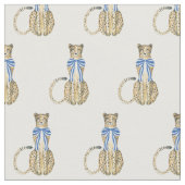 Wasserfarbe Chinoiserie Bow Cheetah Stoff (Nahaufnahme)