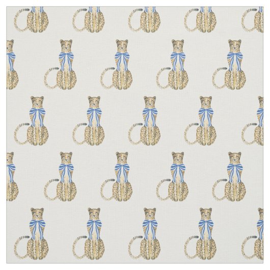 Wasserfarbe Chinoiserie Bow Cheetah Stoff (Muster)