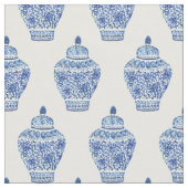 Wasserfarbe Chinoiserie Ginger Jar Fabric Stoff (Nahaufnahme)