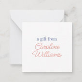 Wasserfarbe Chinoiserie Ginger Jar und Korallenges Mitteilungskarte (Rückseite)