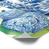 Wasserfarbe Chinoiserie Ginger Jar von Blume Poster (Ecke)