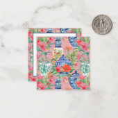 Wasserfarbe Chinoiserie Ginger Jars & Blume Gesche Mitteilungskarte (Vorderseite/Rückseite Beispiel)