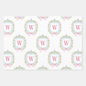 Wasserfarbe Chinoiserie Ginger Jars Wappen Geschenkpapier Set (Vorderseite)