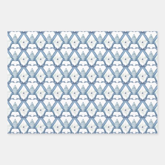 Wasserfarbe Chinoiserie Ginger Jars Wappen Geschenkpapier Set (Vorderseite 2)