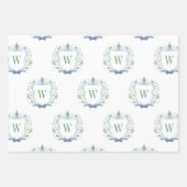 Wasserfarbe Chinoiserie Ginger Jars Wappen Geschenkpapier Set (Vorderseite)