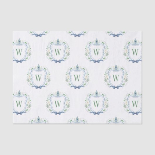 Wasserfarbe Chinoiserie Ginger Jars Wappen Seidenpapier (Vorderseite)