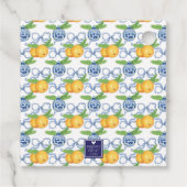 Wasserfarbe Chinoiserie Mandarins Weihnachtsgesche Geschenkanhänger (Rückseite)