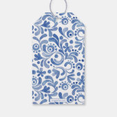 Wasserfarbe Chinoiserie Ornament Weihnachtsgeschen Geschenkanhänger (Rückseite)