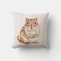 Wasserfarbe-Chipmunk-Heimdekor-Kissen