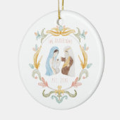 Wasserfarbe Christlich Weihnachtskrippe Keramik Ornament (Links)