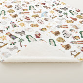 Wasserfarbe Christlich Weihnachtskrippe Sherpadecke (3/4)