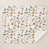 Wasserfarbe Christlich Weihnachtskrippe Sherpadecke (Vorderseite (Horizontal))