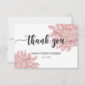 Wasserfarbe Chrysanthemum Babydusche Danke Karte (Vorderseite)