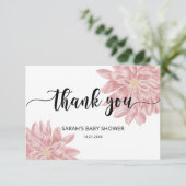 Wasserfarbe Chrysanthemum Babydusche Danke Karte (Stehend Vorderseite)
