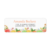 Wasserfarbe Citrus Babydusche